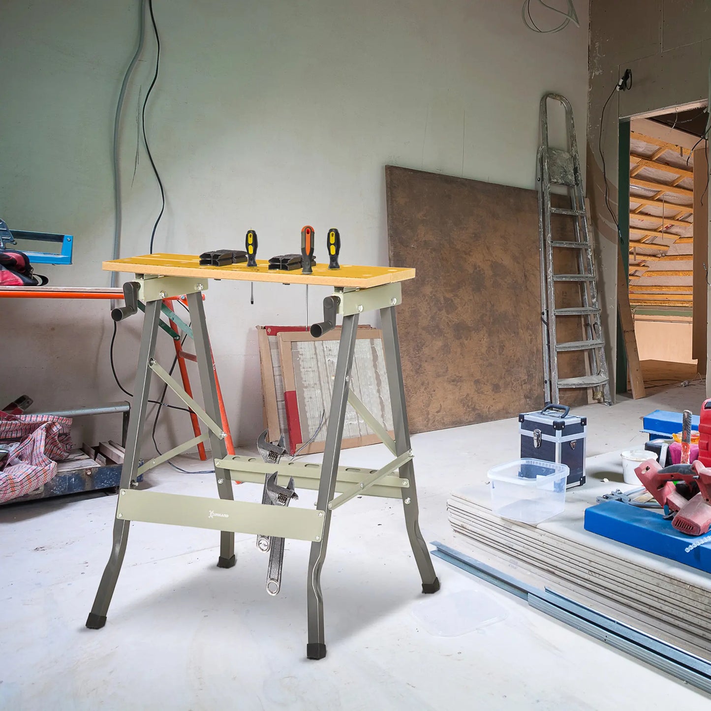 Foldable Work Bench w/ 4 Adjustable Clamps, Carpenter Saw Table Tool Organizers at Gallery Canada