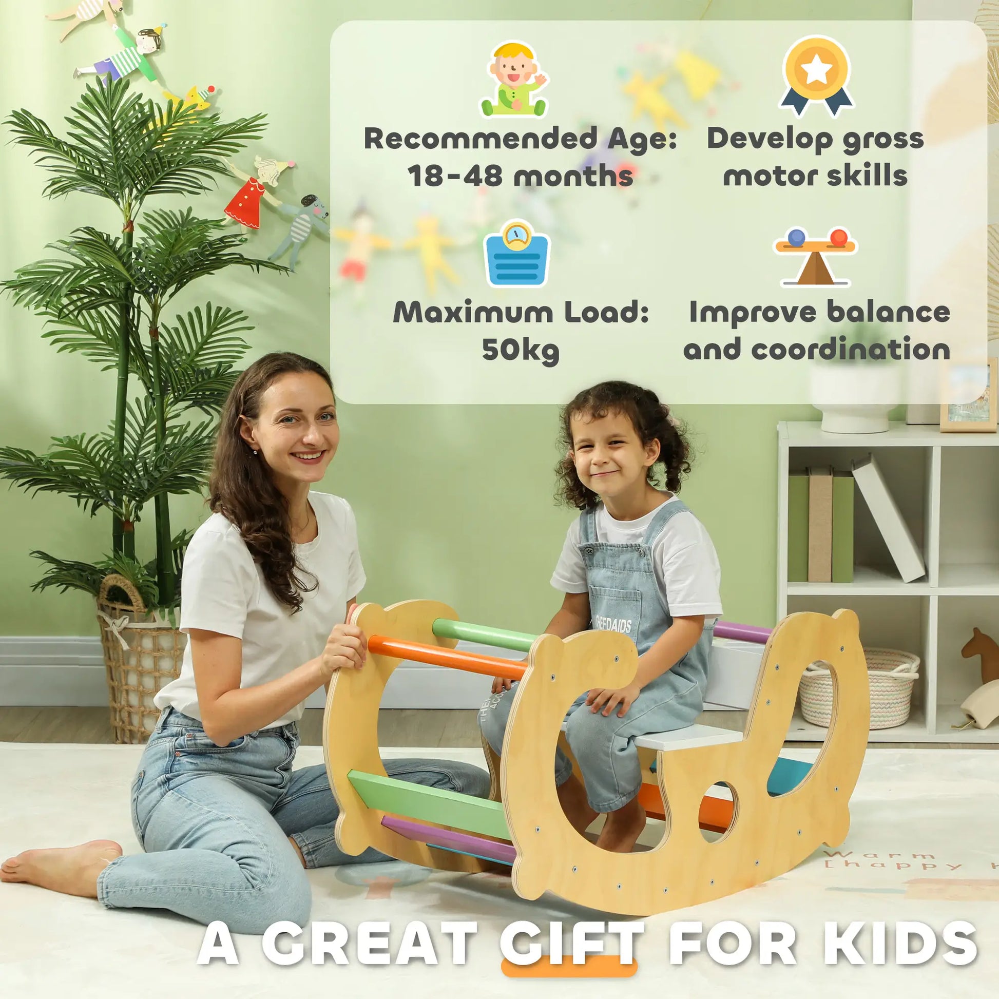 Wooden Arch Ladder Baby Rocker, Toddler 18-48 Months Baby Gym & Playmats at Gallery Canada