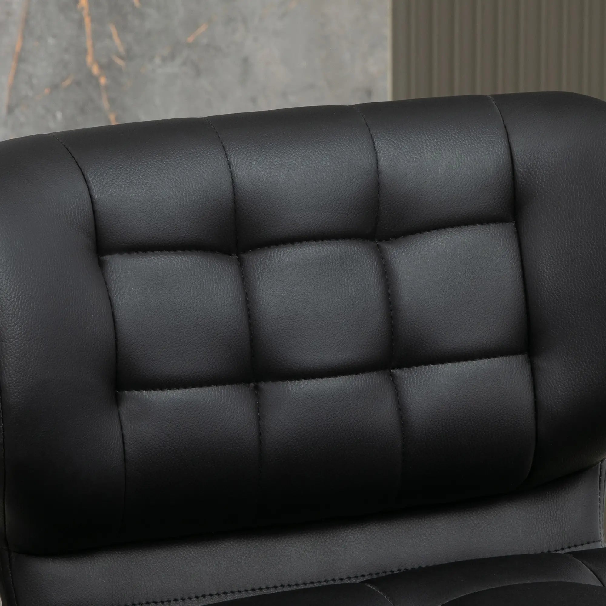 Swivel PU Leather Barstools, Set of 2, Adjustable with Footrest, Black Bar Stools at Gallery Canada