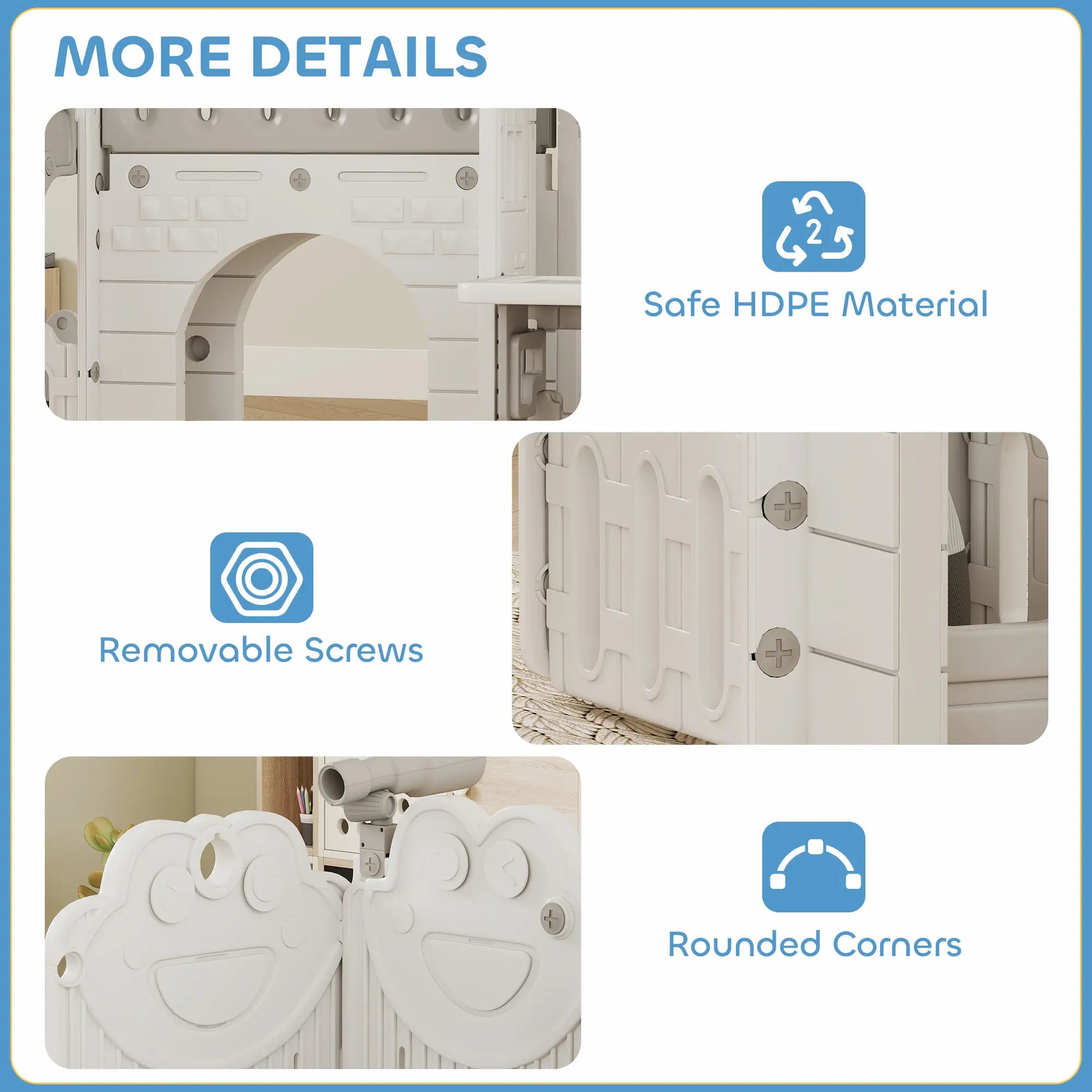 7-in-1 Toddler Slide Climber Playset with Playhouse, Basketball Hoop, Grey Gym Sets & Swings at Gallery Canada