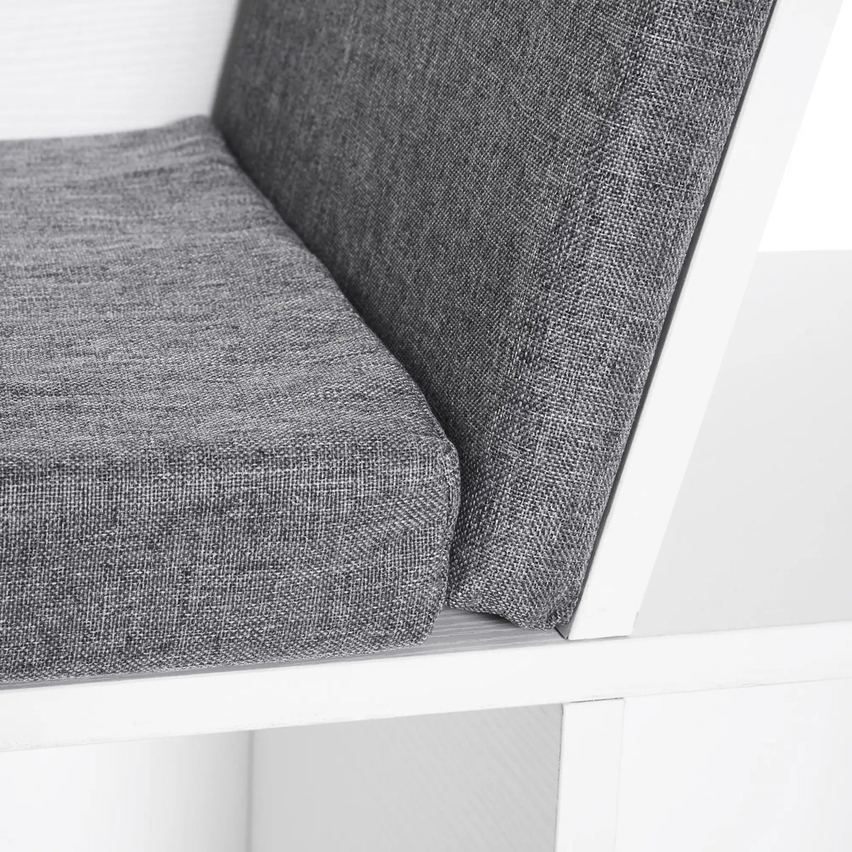 6-Cubby Bookcase with Seat Cushion, Cube Storage Shelf, Grey Small Bookshelves at Gallery Canada