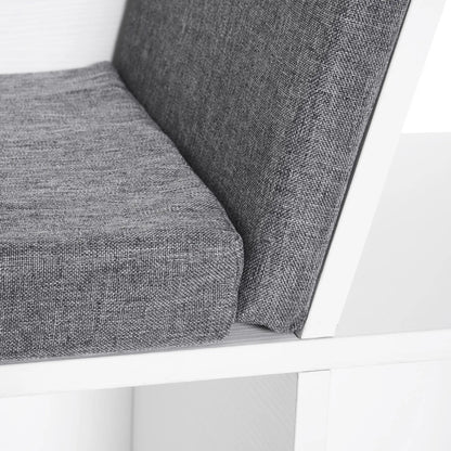 6-Cubby Bookcase with Seat Cushion, Cube Storage Shelf, Grey Small Bookshelves at Gallery Canada