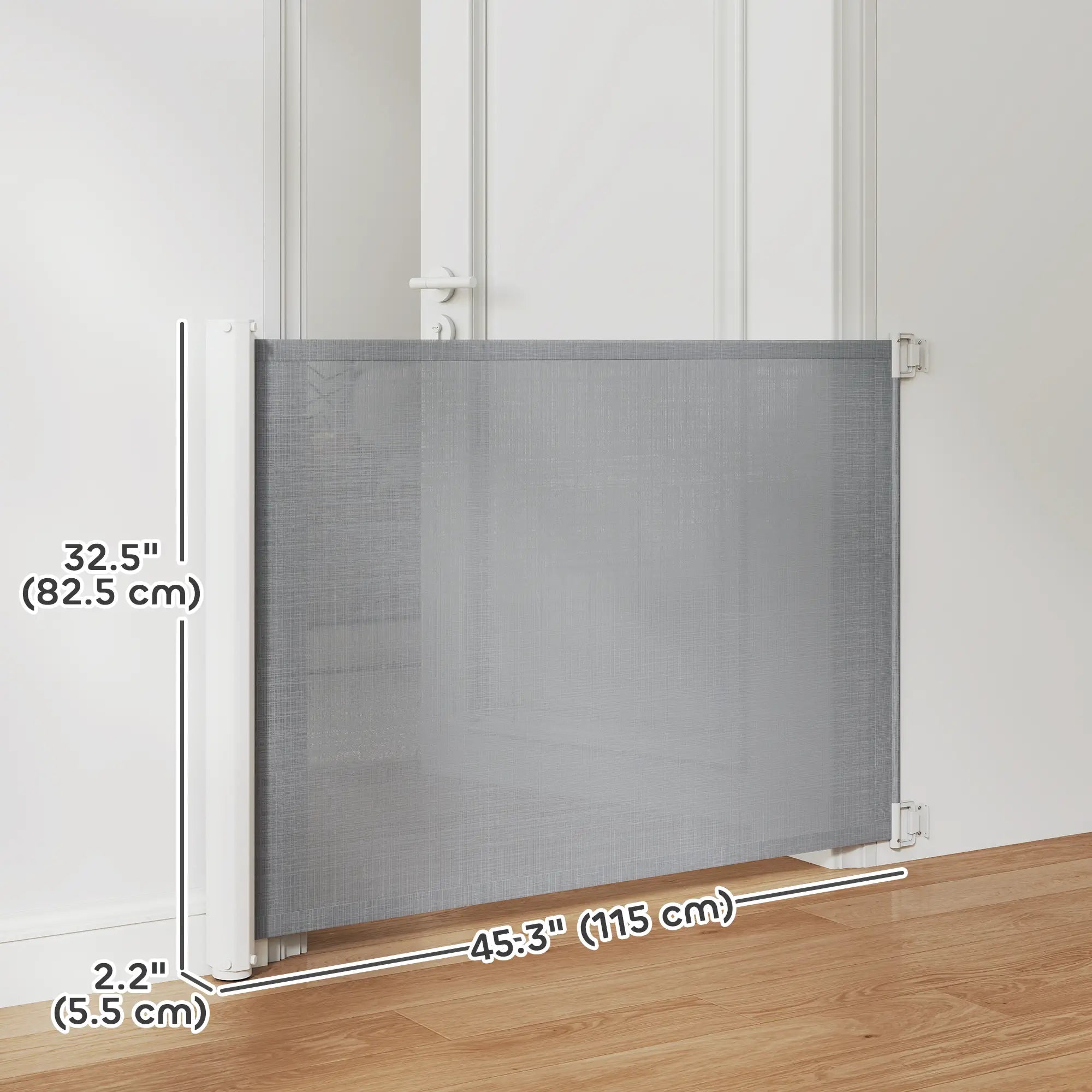 Retractable Pet Safety Gate, Flexible for Stairways Doorways, Grey Houses, Kennels & Pens at Gallery Canada