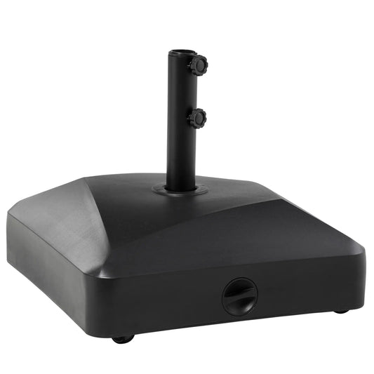 Heavy Duty Patio Umbrella Base with Wheels, 132 lb, Black Umbrella Bases Black at Gallery Canada