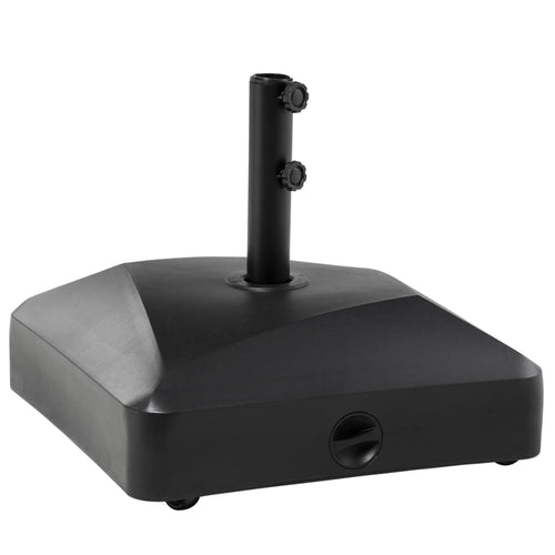 Heavy Duty Patio Umbrella Base with Wheels, 132 lb, Black