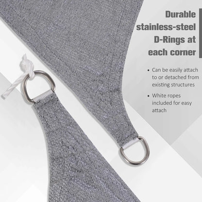 10ft x10ft Square Canopy Sun Sail Shade, UV Protector, Grey Shade Sails at Gallery Canada