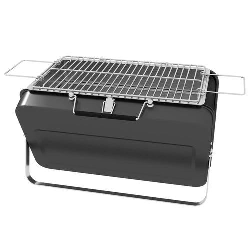 Portable BBQ Grill, Metal, Black