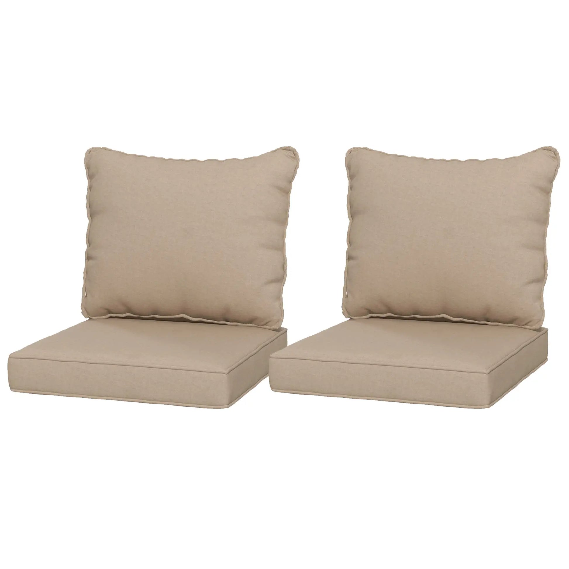 4-Piece Seat Cushion Pillows, Patio Chair Cushions Set, Beige Patio Chair Cushions Beige at Gallery Canada