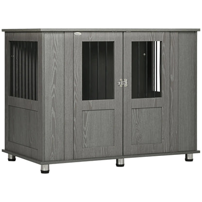 Dog Crate Furniture with Lockable Magnetic Door, Adjustable feet for Extra Large, Medium &; Small Dogs, Indoor Use, Grey Houses, Kennels & Pens at Gallery Canada