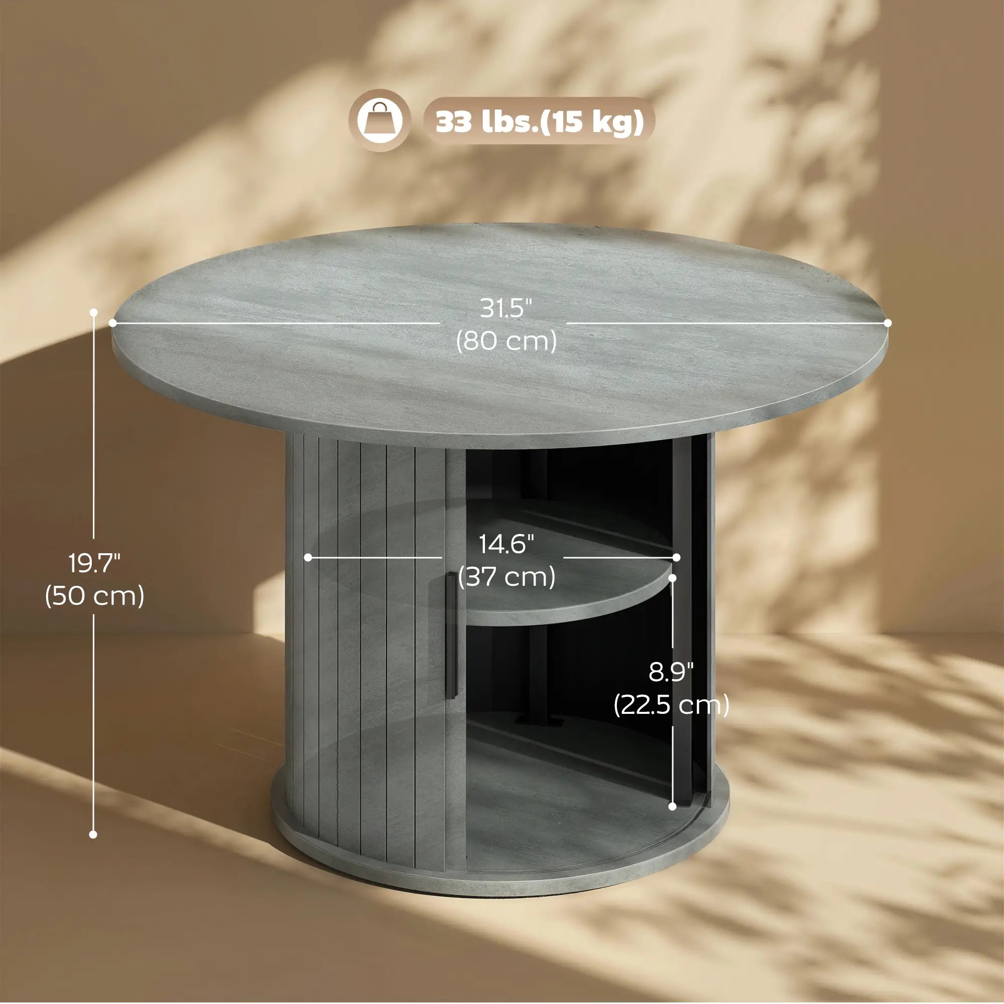 Round Coffee Table, 31.5