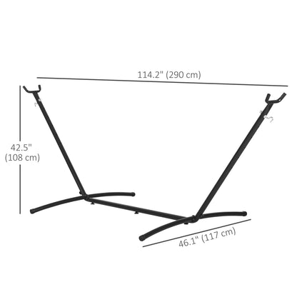 9.2'L Adjustable Hammock Stand, Heavy Duty, Outdoor Camping, Black Hammock Stands at Gallery Canada