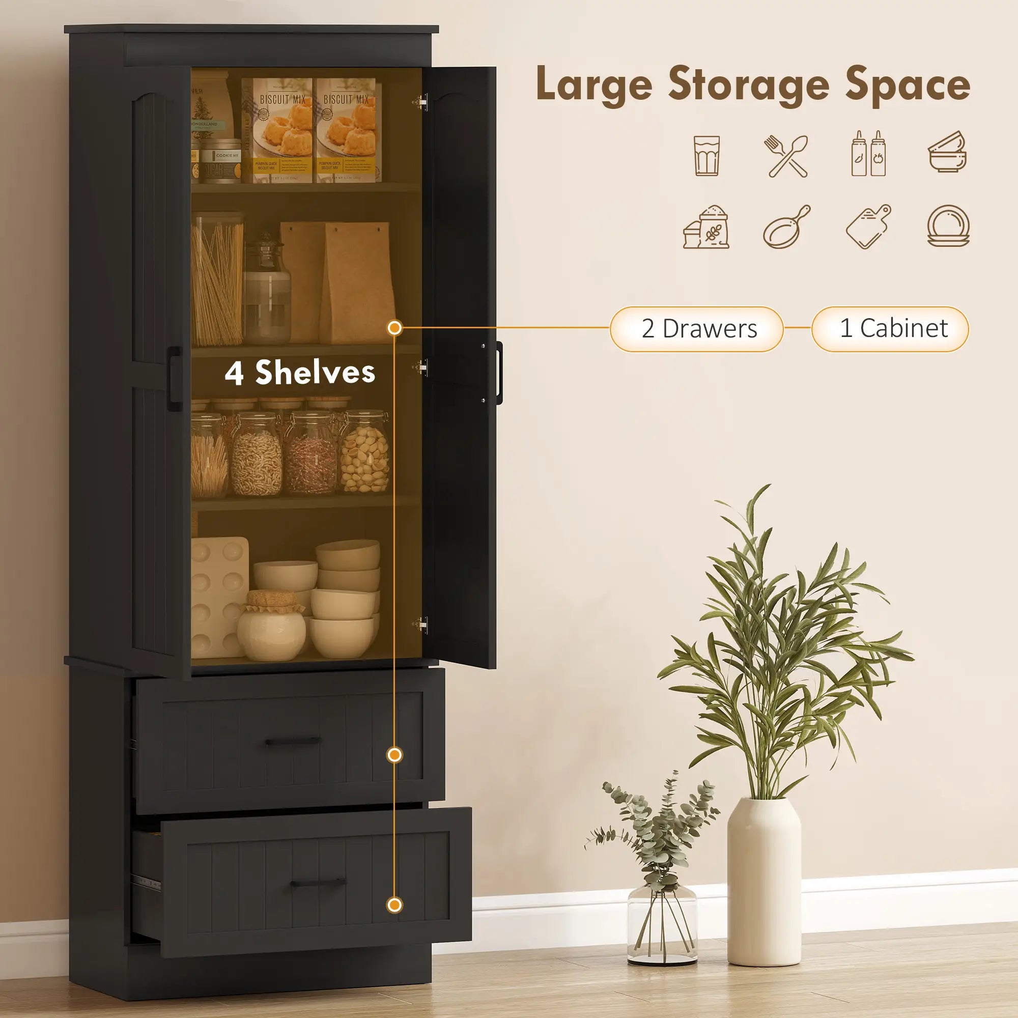 Tall Pantry Cabinet, 67