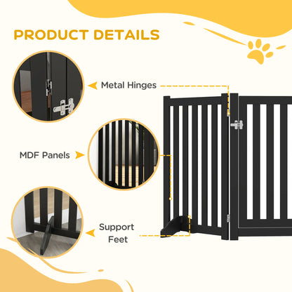 3-Panel Foldable Dog Gate, Medium Size, Black Houses, Kennels & Pens at Gallery Canada