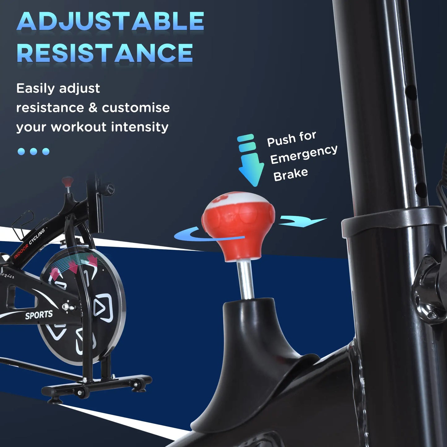 Exercise Bike with LCD Display, Indoor Cycling, 6kg Flywheel, Black Exercise & Stationary Bikes at Gallery Canada