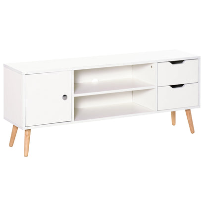 TV Stand for 50" TVs, Cabinet with Shelves, Drawers, White TV Stands White at Gallery Canada