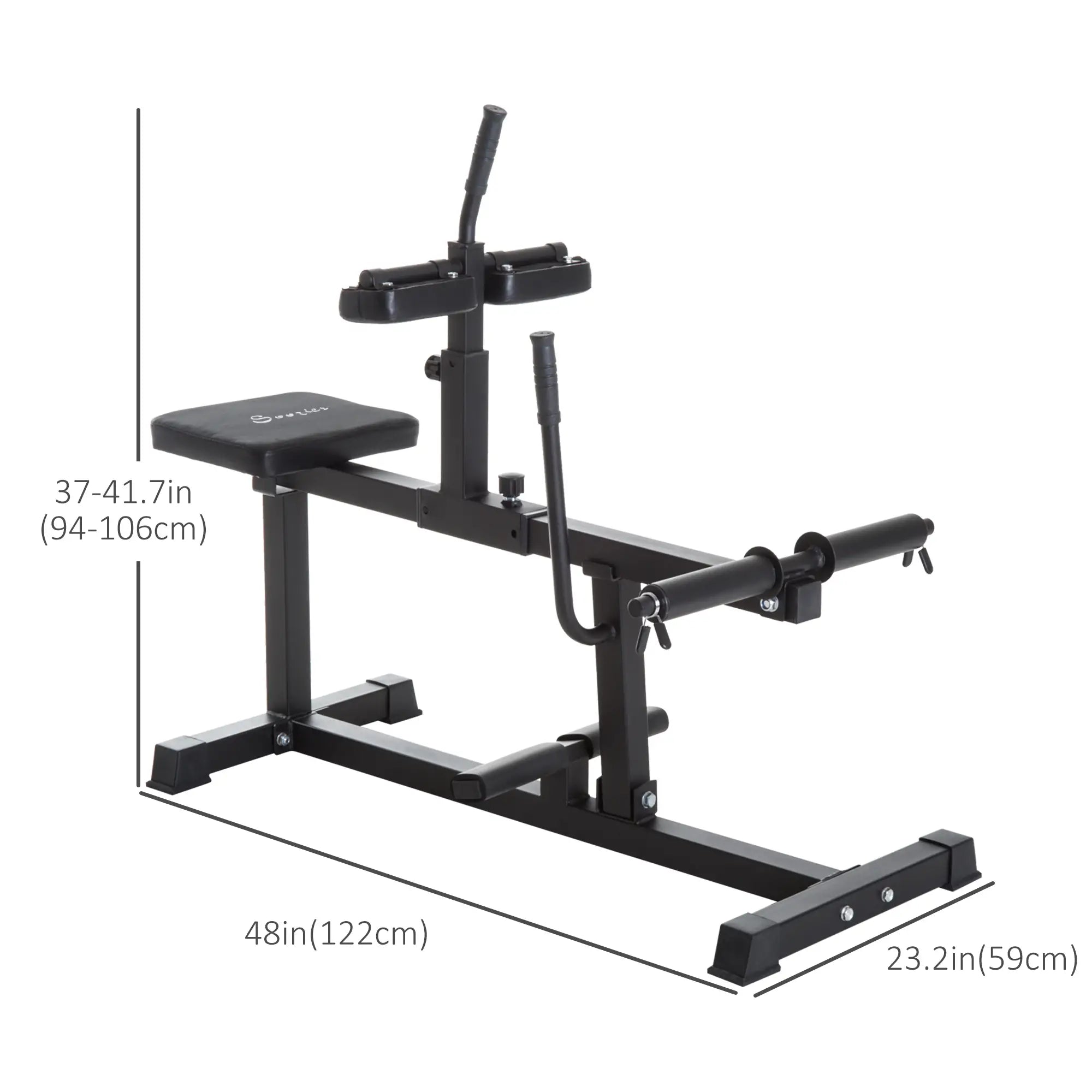 Adjustable Seated Calf Raise, Steel Leg Press Machine, Strength Training, Black More-Strength Training Equipment at Gallery Canada