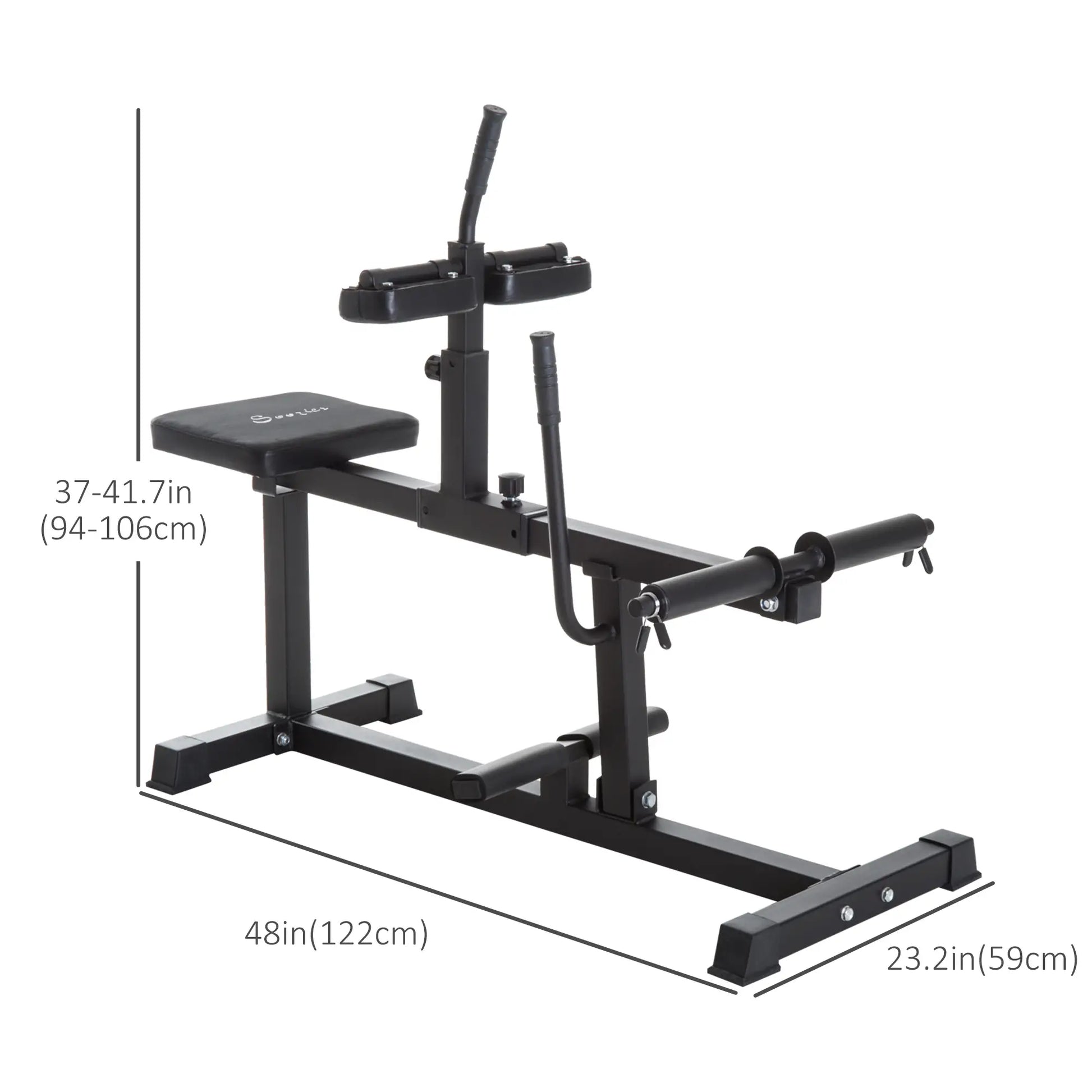 Adjustable Seated Calf Raise, Steel Leg Press Machine, Strength Training, Black More-Strength Training Equipment at Gallery Canada
