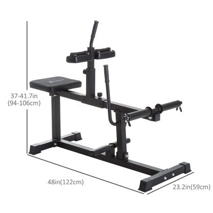 Adjustable Seated Calf Raise, Steel Leg Press Machine, Strength Training, Black More-Strength Training Equipment at Gallery Canada