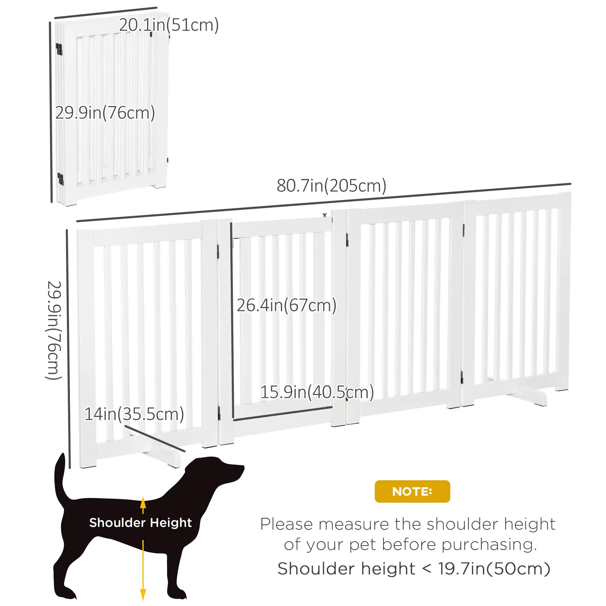 Wooden Pet Gate, Foldable Dog Barrier, Z Shape 4 Panel Houses, Kennels & Pens at Gallery Canada