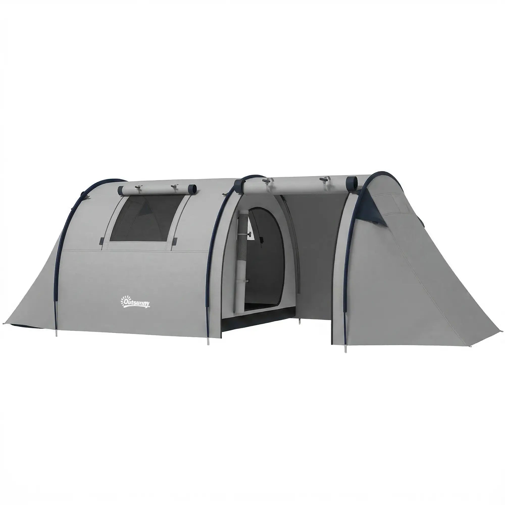 3-4 Person 2 Room Camping Tent 3000mm Waterproof, Grey Camping Tents Grey at Gallery Canada