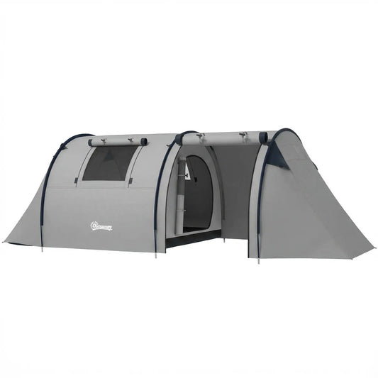 3-4 Person 2 Room Camping Tent 3000mm Waterproof, Grey Camping Tents Grey at Gallery Canada