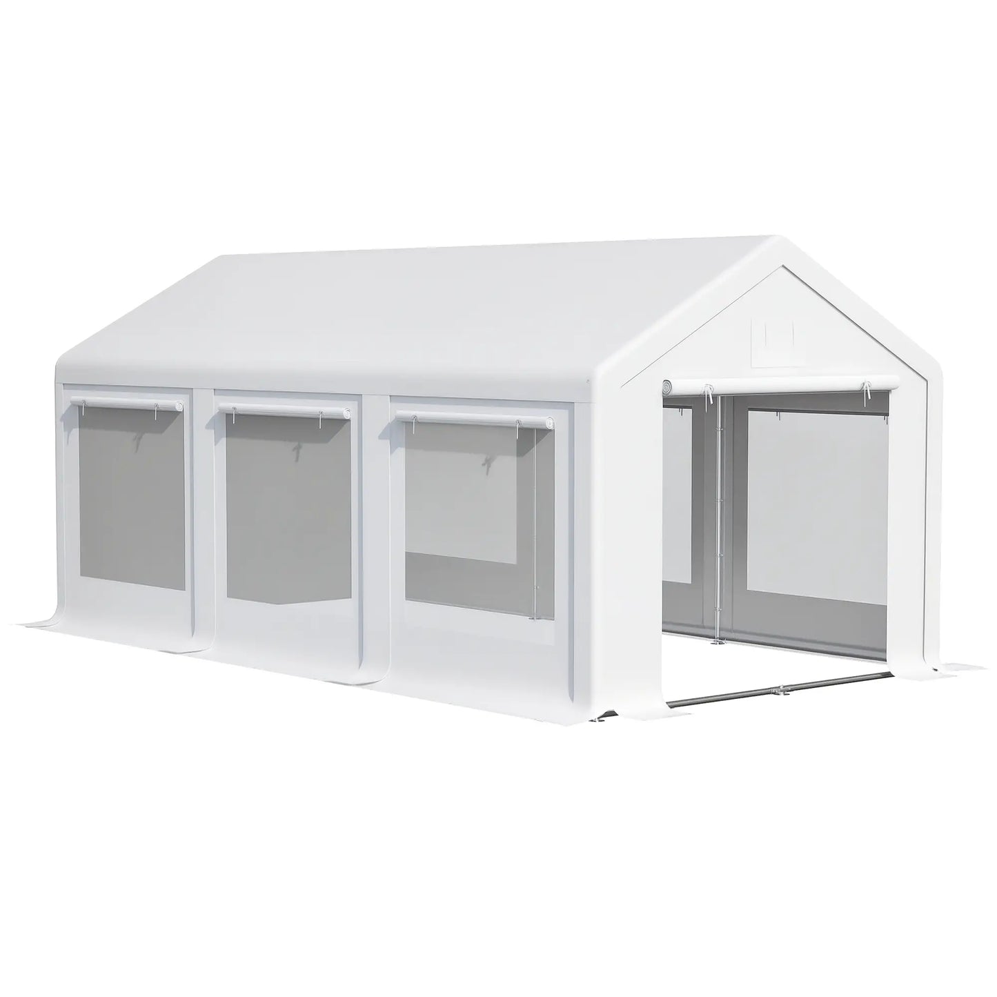 20' x 10' Party Tent Canopy, Gazebo with Removable Side Walls, White Canopy Tents White at Gallery Canada