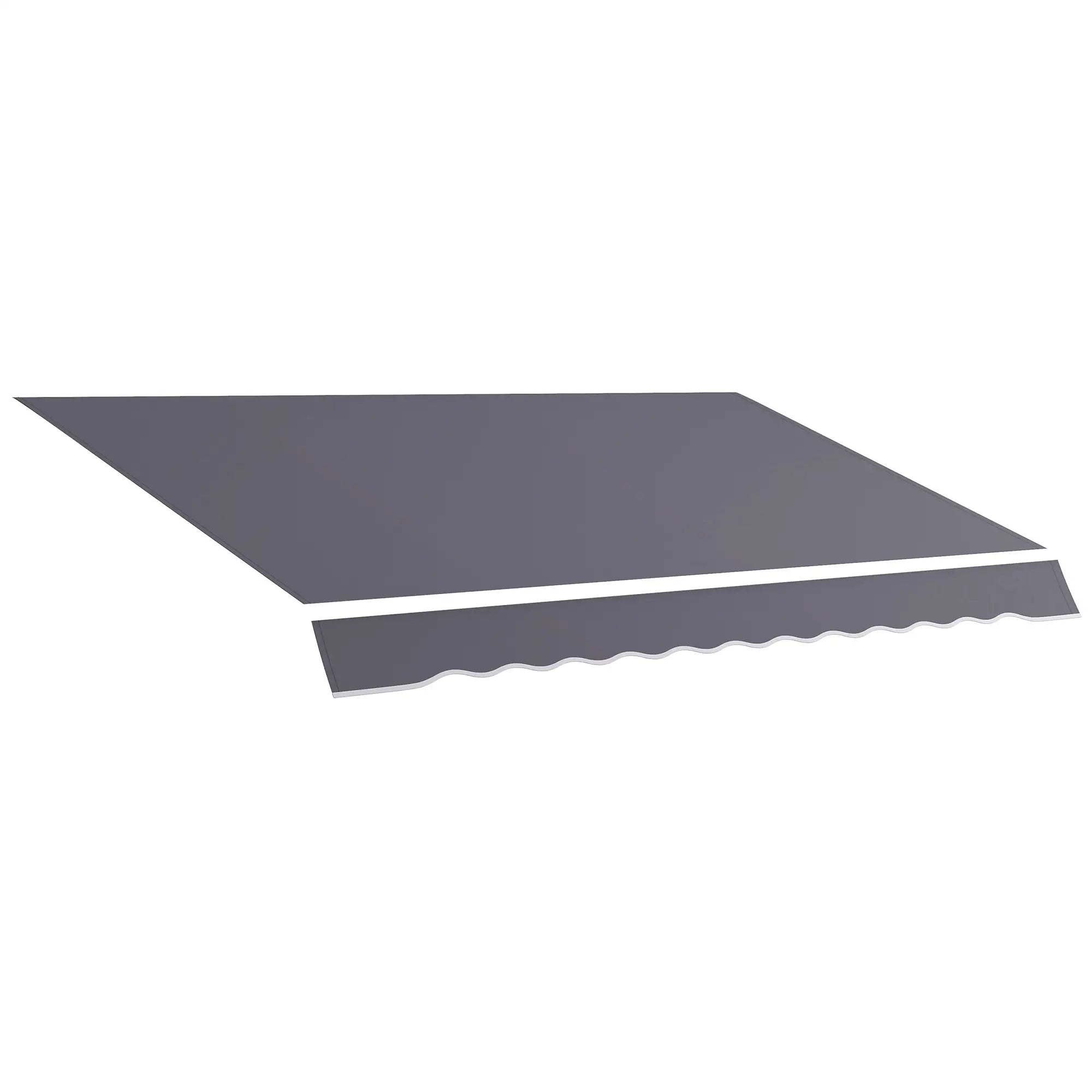 11' x 8' Outdoor Canopy, Retractable Awning, UV Protection, Grey Awning Fabric Replacement Grey at Gallery Canada