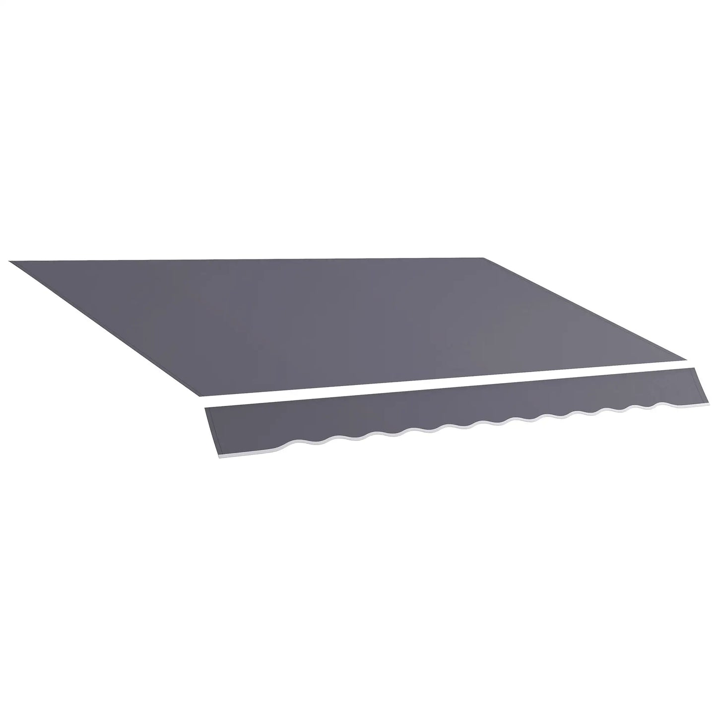 11' x 8' Outdoor Canopy, Retractable Awning, UV Protection, Grey Awning Fabric Replacement Grey at Gallery Canada