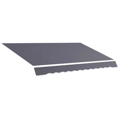 11' x 8' Outdoor Canopy, Retractable Awning, UV Protection, Grey Awning Fabric Replacement Grey at Gallery Canada