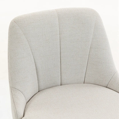 Swivel Bar Stools Set of 2, Cream White