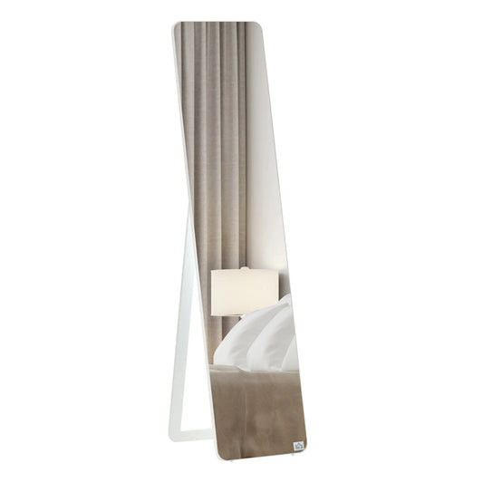Full Length Mirror, Free Standing, Wood Frame, 15" x 61", White Full Length Mirrors White at Gallery Canada