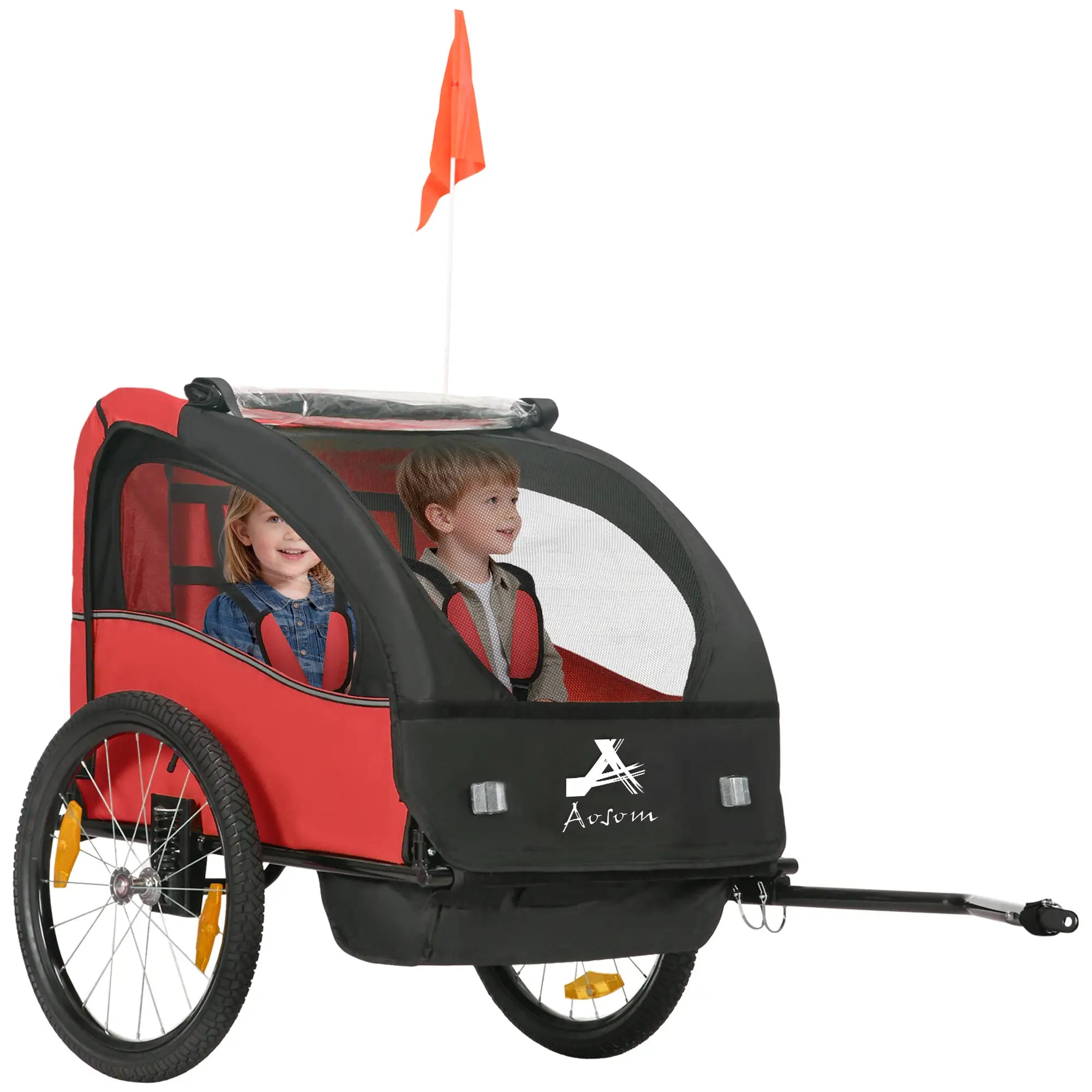 2 Seat Bike Trailer For Kids, Baby Stroller, 20