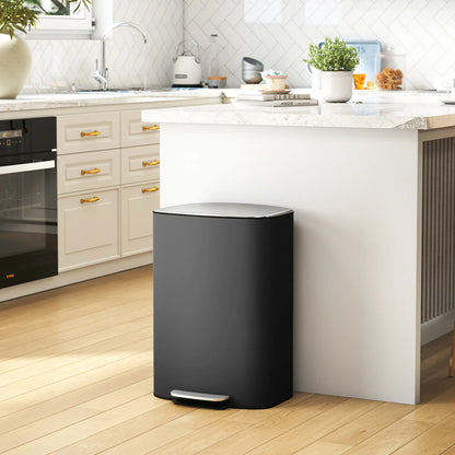 13.2 Gal Fingerprint-Proof Trash Can, Black
