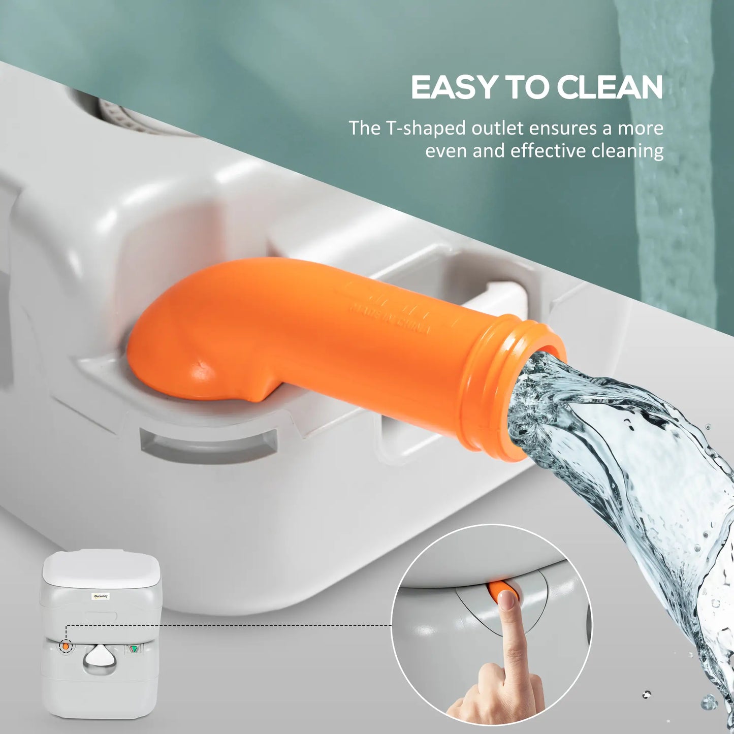 5.8 Gallon Portable Toilet With Level Indicator, Anti-Leak Pump Camping Toilets at Gallery Canada