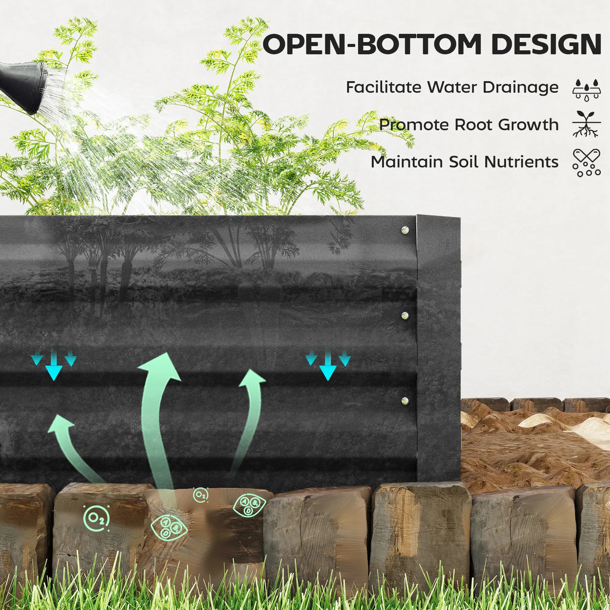 Galvanized Raised Garden Bed, 95