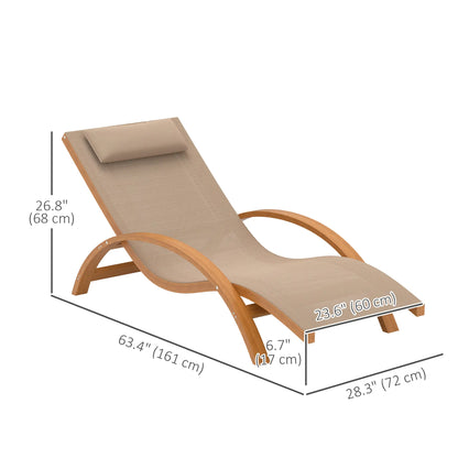 Wood Chaise Lounge Chair, Recliner, Outdoor Patio, Teak, Light Khaki Lounger Chairs at Gallery Canada