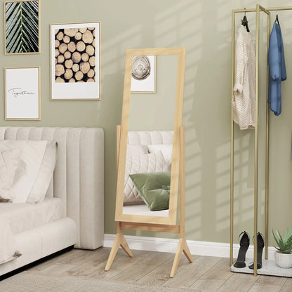 Adjustable Angle Full Length Mirror, Oak Full Length Mirrors at Gallery Canada