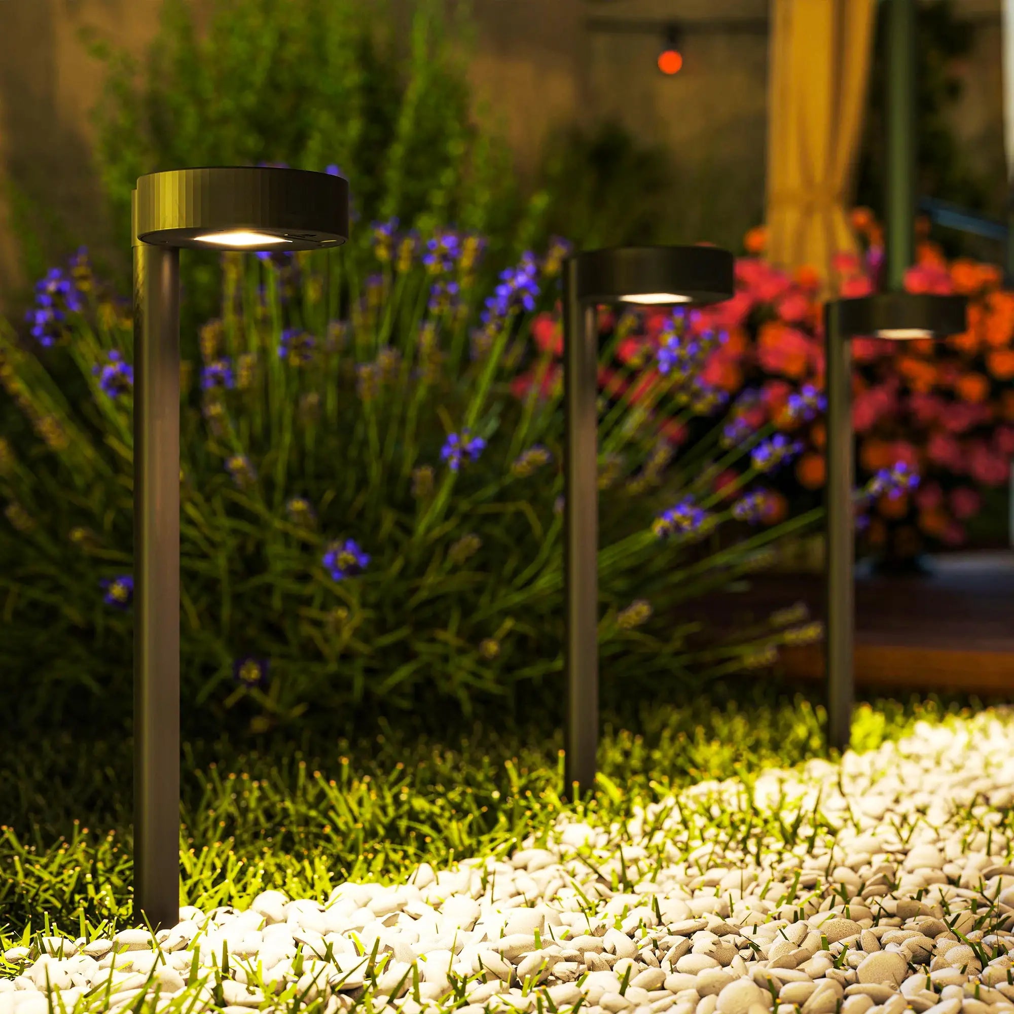 8 Pack Solar Garden Lights, Auto On/Off, IP44, Driveway, Walkway, Yard Solar Post Lamps at Gallery Canada