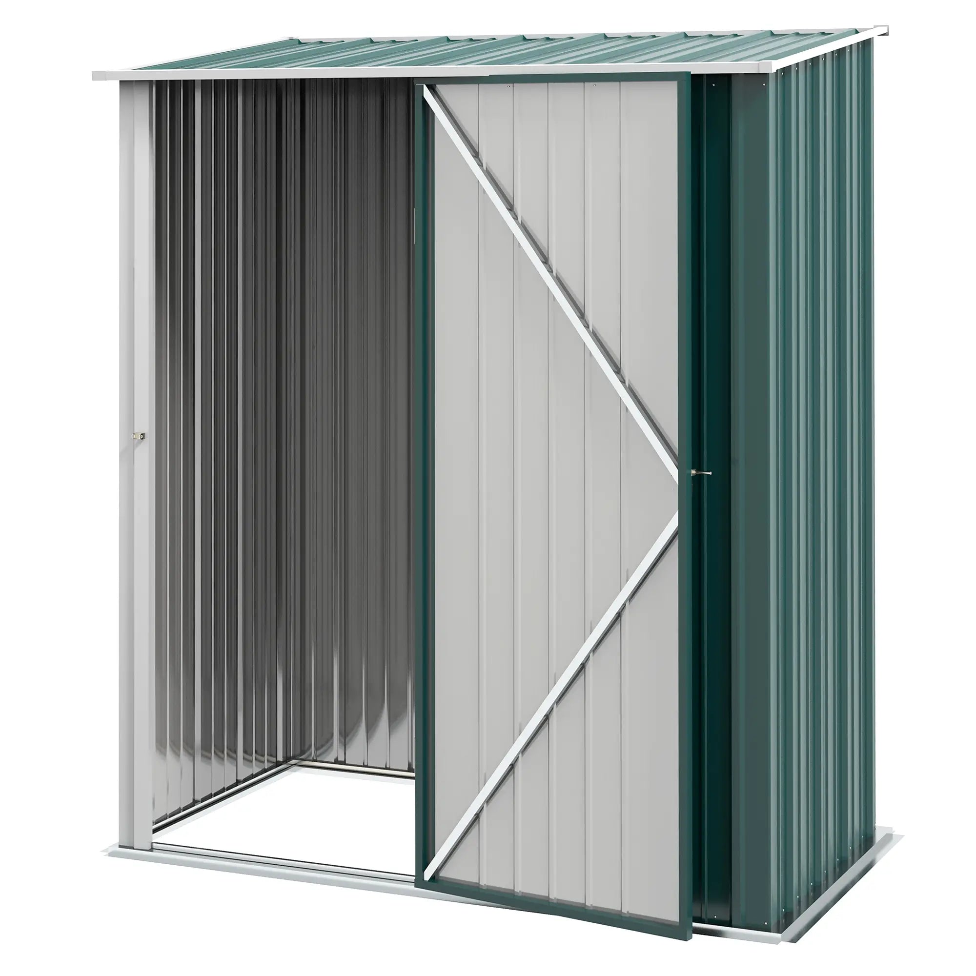 5' x 3' Outdoor Storage Shed, Steel Garden Shed, Lockable Door, Green Sheds at Gallery Canada
