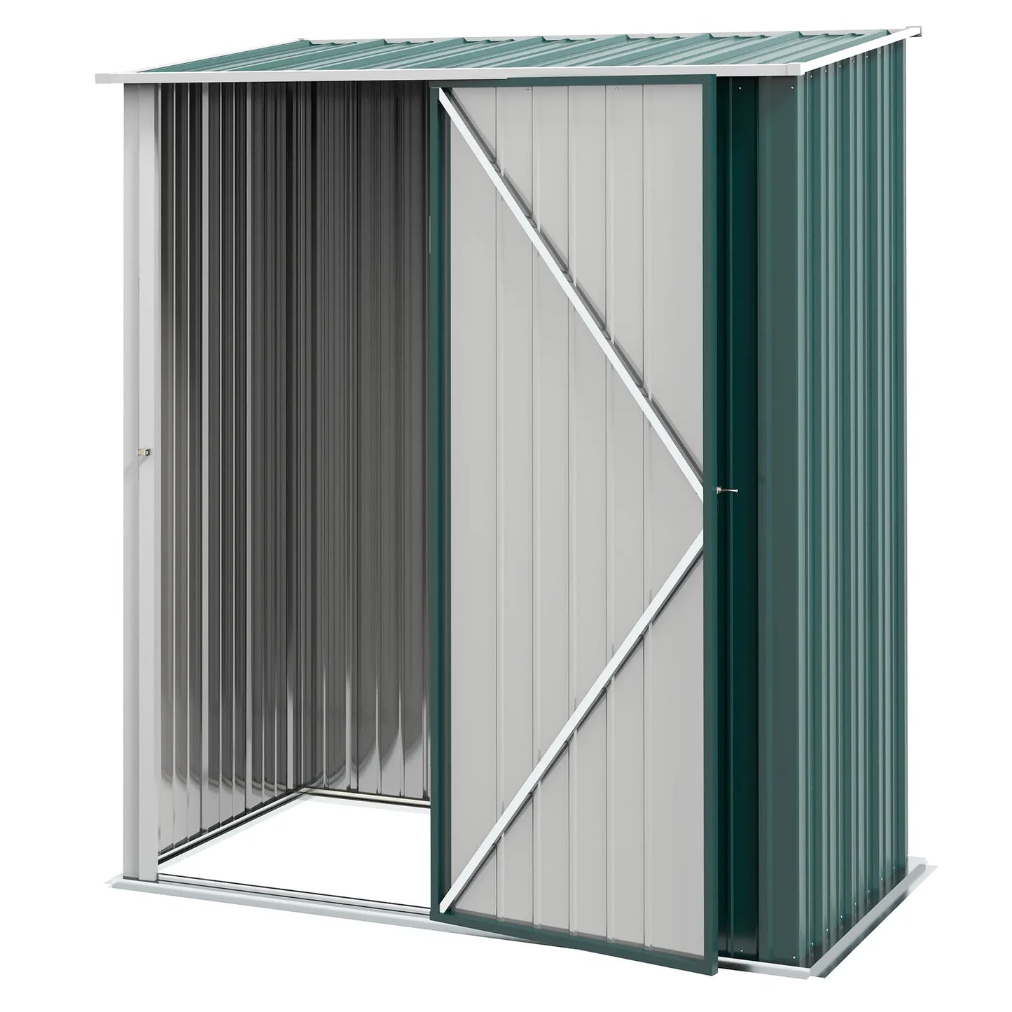 5' x 3' Outdoor Storage Shed, Steel Garden Shed, Lockable Door, Green Sheds at Gallery Canada