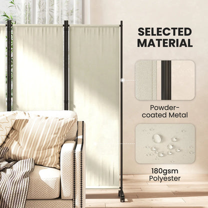 Folding Room Divider with Wheels, Privacy Screen, 5.6ft Tall Side Awnings at Gallery Canada
