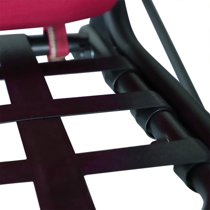 3-Person Porch Swing Chair, Adjustable Canopy, Thicken Cushion, Weather Resistant Steel Frame, Wine Red Porch Swings with Canopy at Gallery Canada