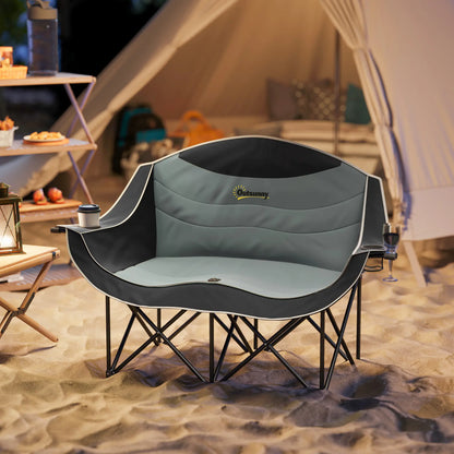 Double Camping Chair, Portable With Cup Holders, Carry Bag, 551 lbs, Black Picnic Tables & Camping Chairs at Gallery Canada