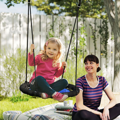 24 Inch Kids Saucer Tree Swing, Adjustable Ropes, Outdoor, Backyard, Blue Gym Sets & Swings at Gallery Canada