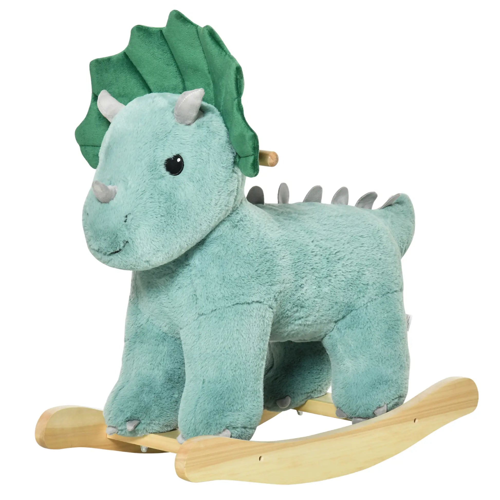 Kids Plush Ride-On Rocking Horse, Triceratops Toy, Realistic Sounds, 36-72 Months, Dark Green Rocking Horses at Gallery Canada