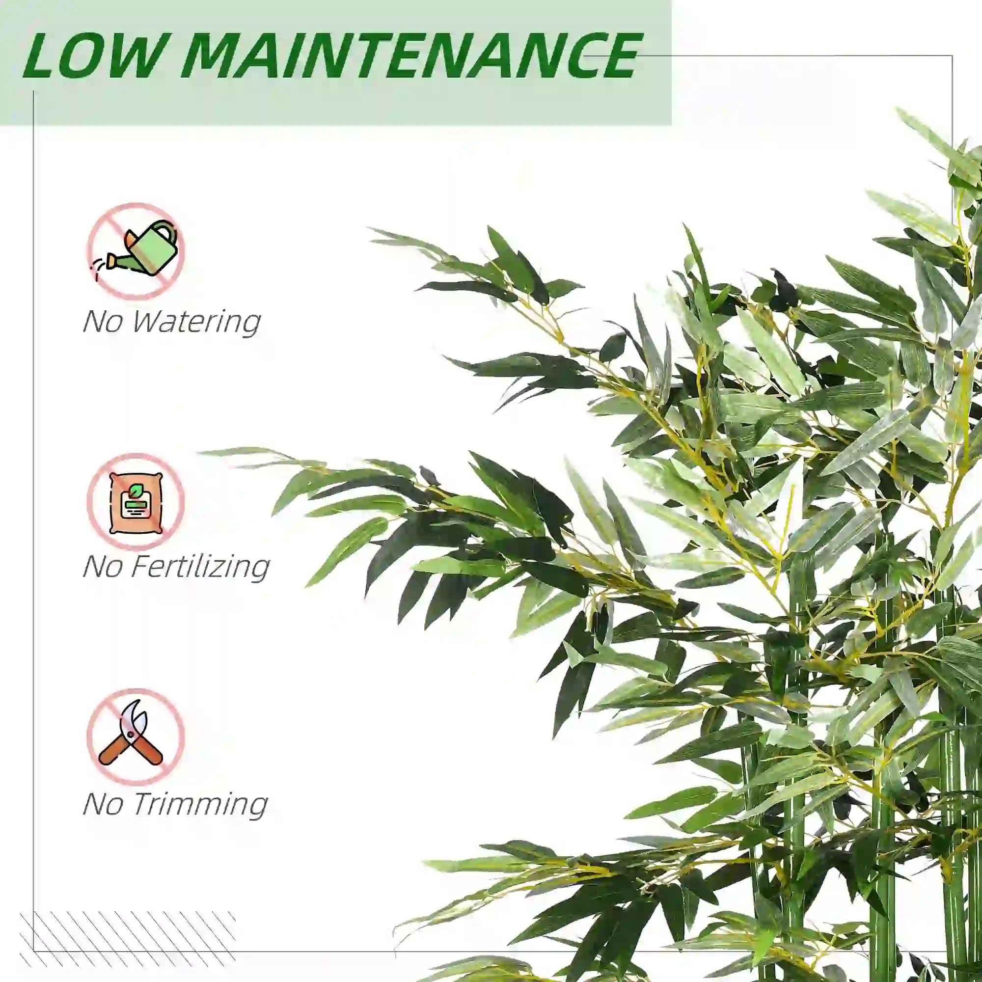 5ft Artificial Bamboo Tree, Faux Plant, Pine Wood Base, Indoor Decor Artificial Trees at Gallery Canada