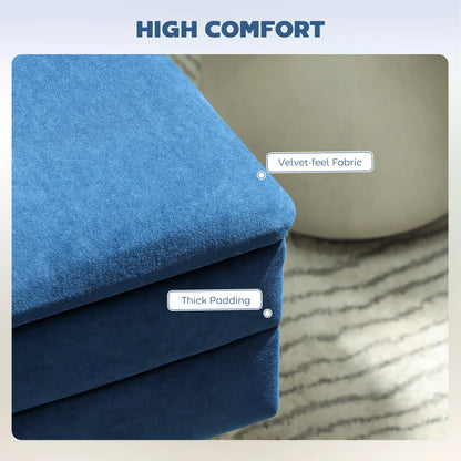 31" Velvet Storage Ottoman, Bed Bench With Steel Legs, Foot Stool, Velvet Storage Ottomans & Benches at Gallery Canada