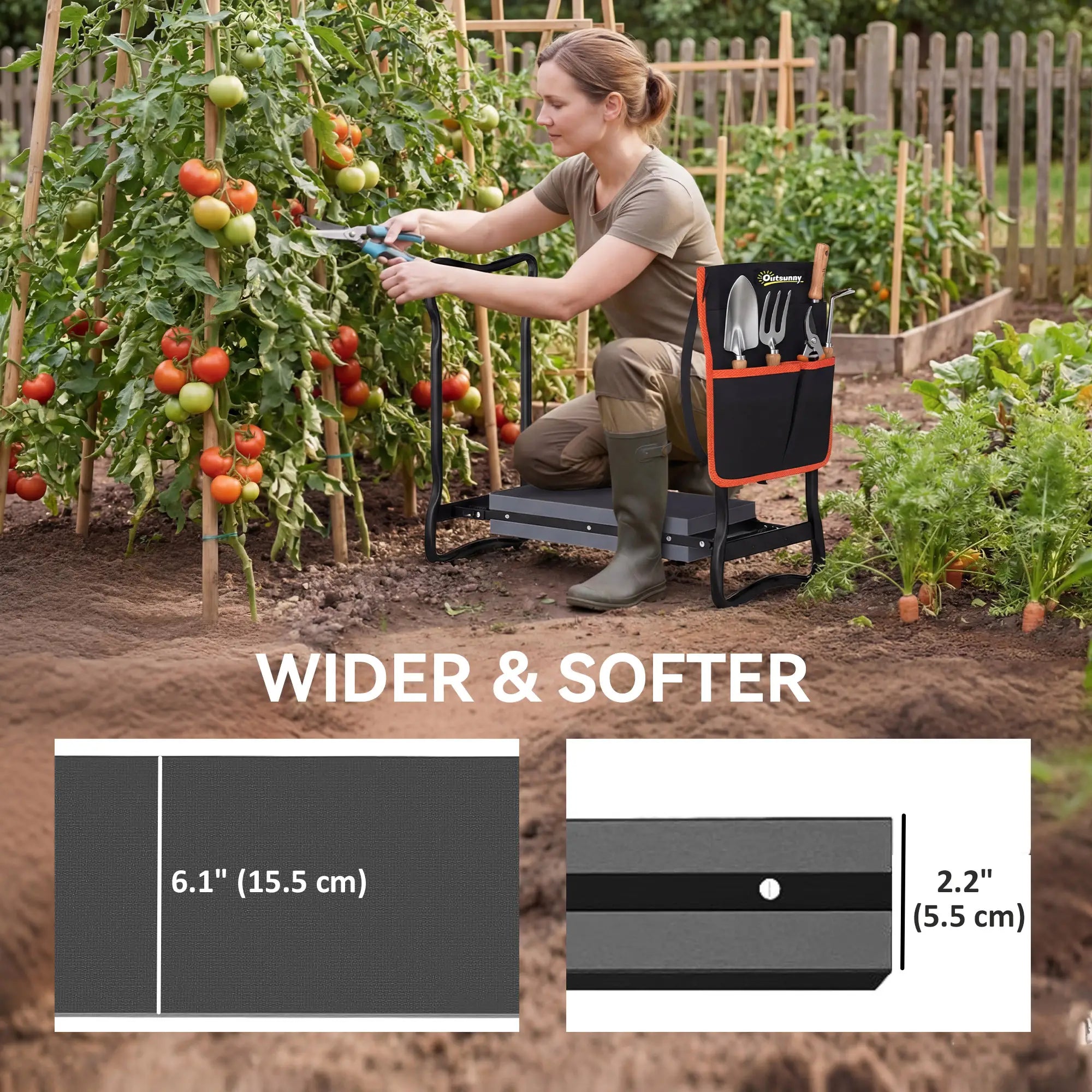 Garden Kneeler And Seat, 330lbs Heavy Duty Gardening Stool Garden Accessories at Gallery Canada