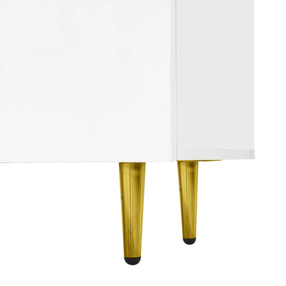 Modern TV Stand, 4 Doors, Soft-Close Hinges, 67" L x 13.5" W x 18" H, White TV Stands at Gallery Canada