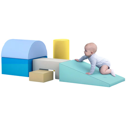 6 Piece Soft Play Equipment, 6-72 Months, Green, Yellow Baby Gym & Playmats at Gallery Canada